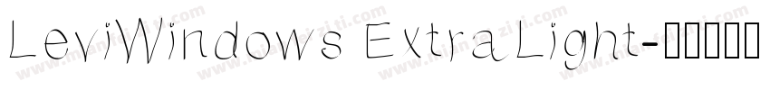 LeviWindows ExtraLight字体转换